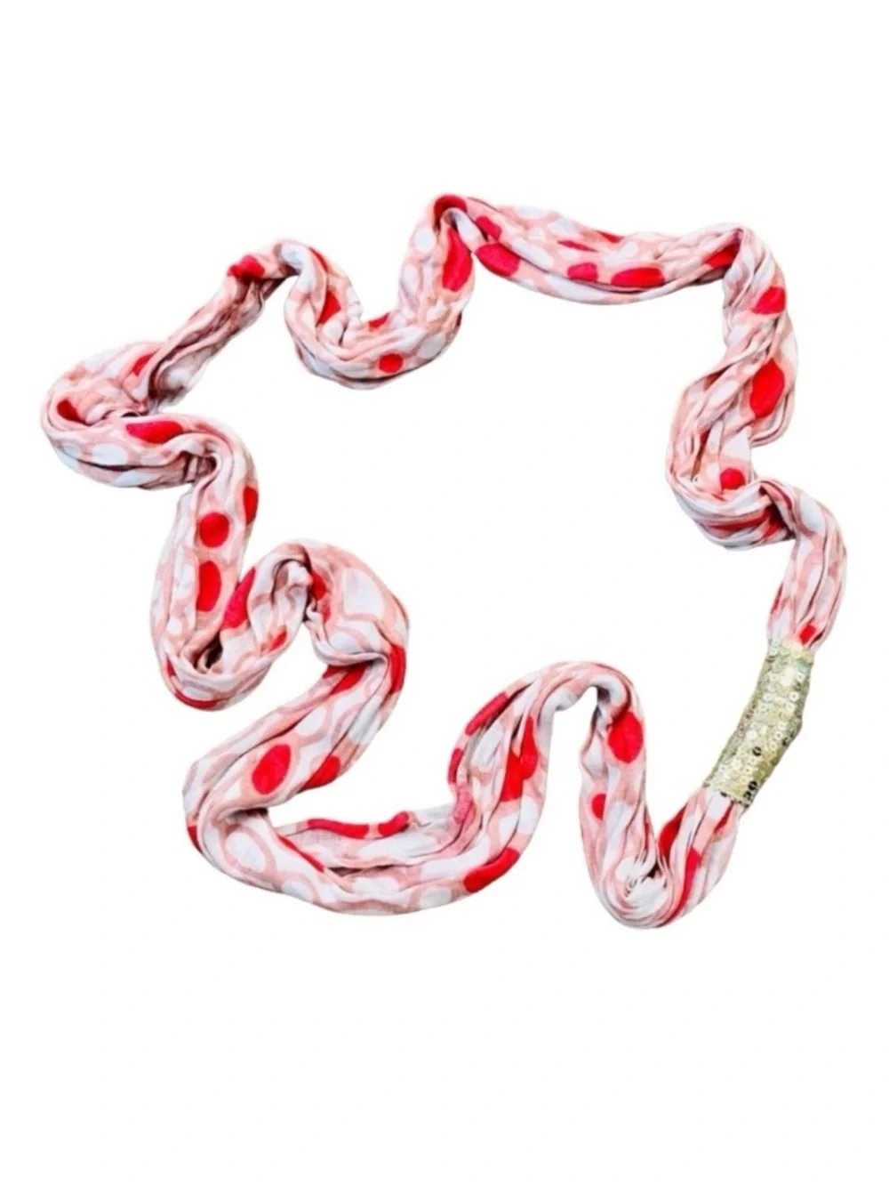 Fossil Pink & Gold Sequin Infinity Scarf